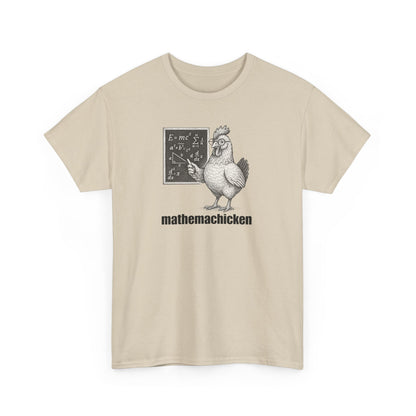 Mathemachicken | Unisex Heavy Cotton Tee | Math Lover Shirt, Funny Chicken T-Shirt, Gift for Teachers, Science Humor Tee, Geeky Apparel