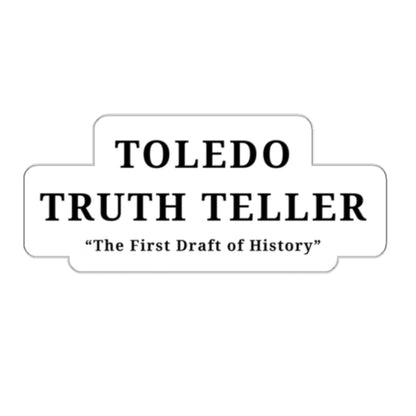 Toledo Truth Teller Die-Cut Stickers, Unique Laptop Decals, History-Themed Gifts, Retro Stickers for Journal, Cool Automotive Stickers