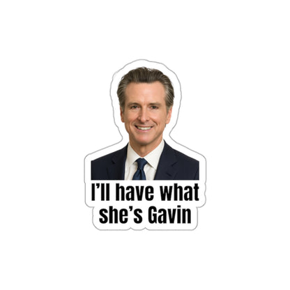 Gavin Newsom Die-Cut Stickers, Political Humor, Laptop Decor, Car Stickers, Gift for Friends