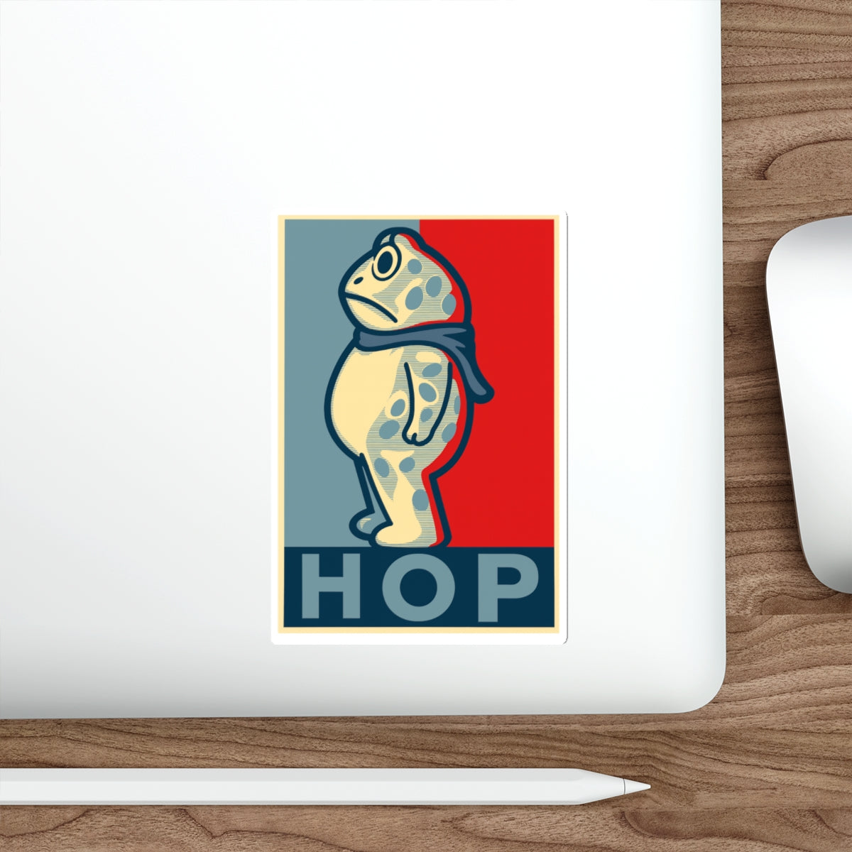 Portland Frog "Hop" Die-Cut Stickers | Obama Inspired Vinyl Decal for Laptops, Water Bottles, Notebooks, and More