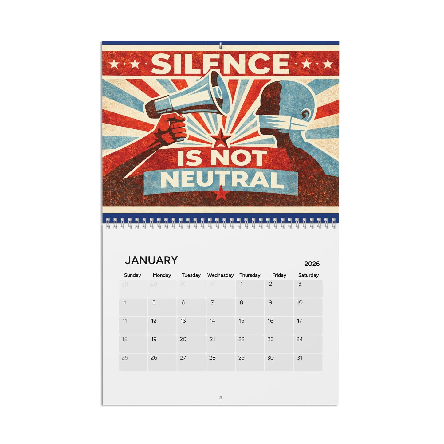 2026 Protest Calendar | Anti-Fascism | Anti-Capitalism | Resist | Wall Planner | Wall Calendar