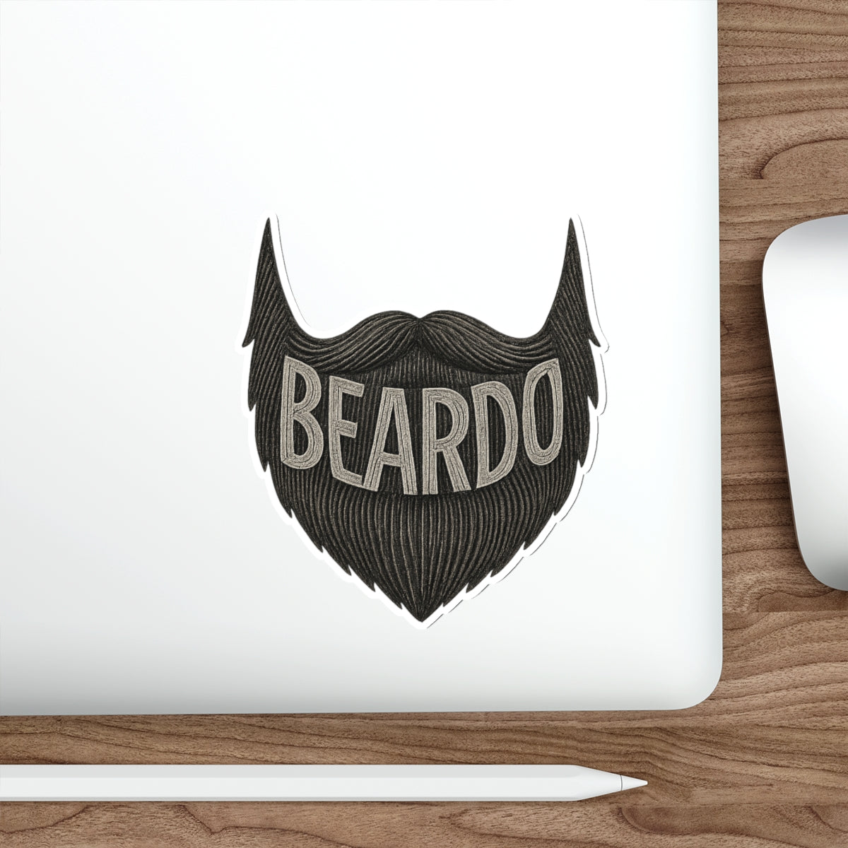 Beardo Die-Cut Stickers | Cool Beard Stickers for Men | Laptop Decals, Gift for Bearded Friends, Trendy Decor, Fun Accessories
