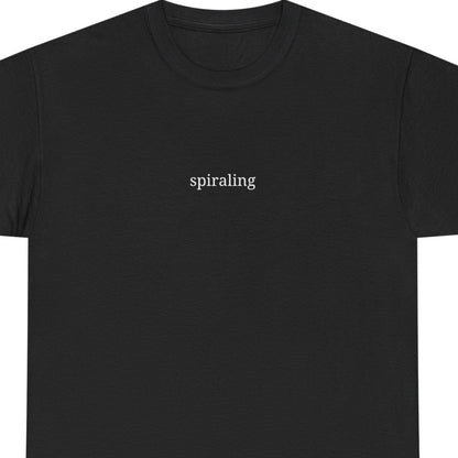 Spiraling Unisex Heavy Cotton Tee - Casual Fashion, Streetwear Style, Gift for Friends, Everyday Wear, Comfort Tee