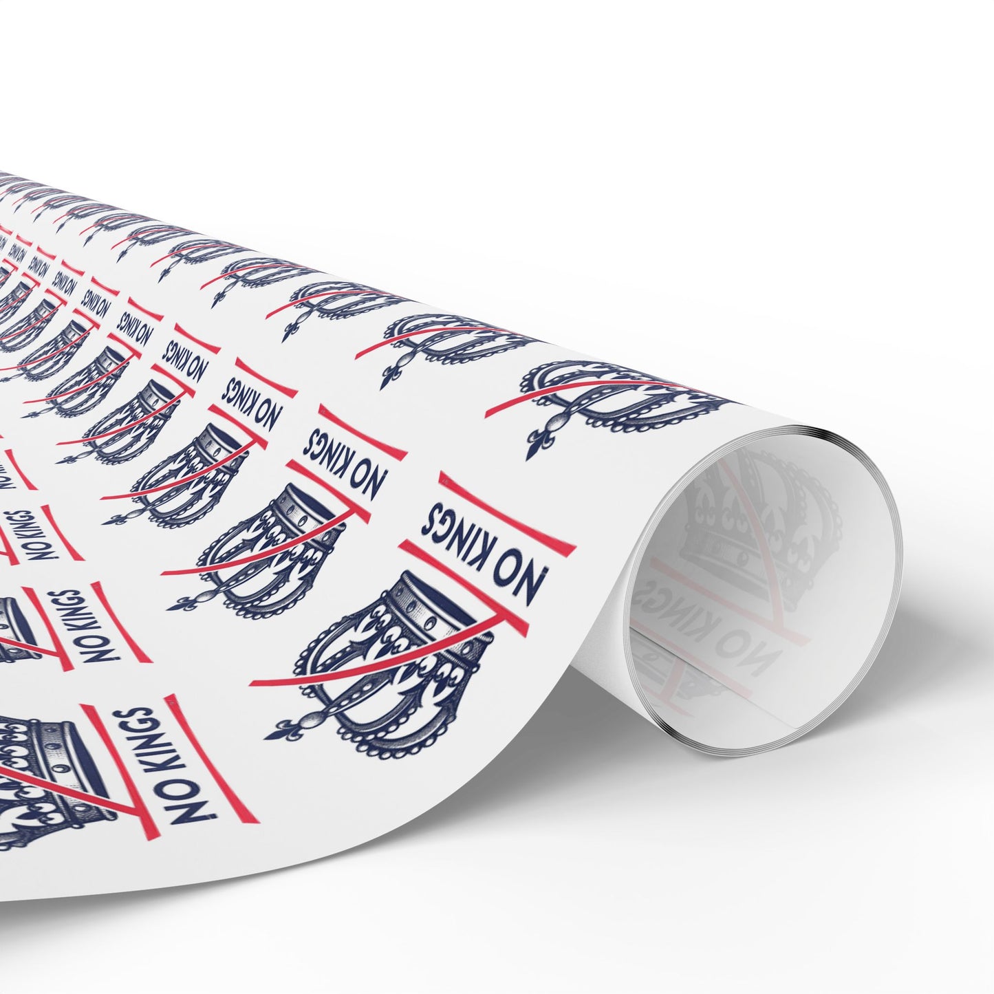 No Kings Pattern Wrapping Paper | Glossy or Matte Finish Options | Anti-Trump | No Kings in America