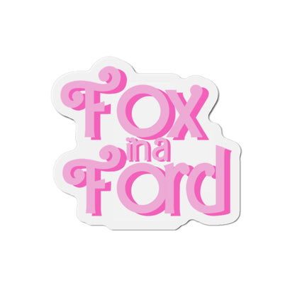 Playful Die-Cut Fox in A Ford Magnets for Cars, Fridges, Fun Decor, Perfect Gift, Home or Office, Cute Animal Lovers