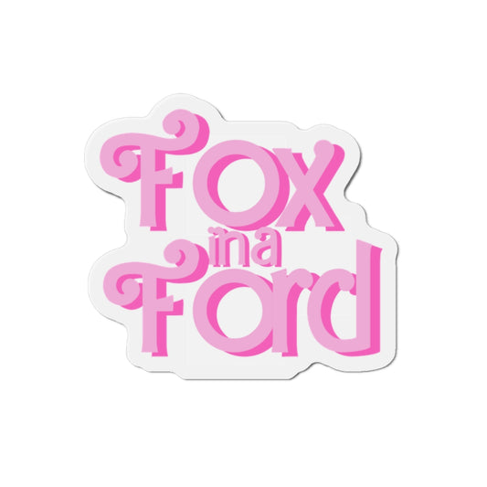 Playful Die-Cut Fox in A Ford Magnets for Cars, Fridges, Fun Decor, Perfect Gift, Home or Office, Cute Animal Lovers