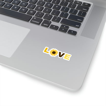 Love Sunflower Design Kiss-Cut Stickers