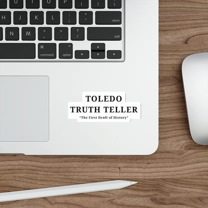 Toledo Truth Teller Die-Cut Stickers, Unique Laptop Decals, History-Themed Gifts, Retro Stickers for Journal, Cool Automotive Stickers