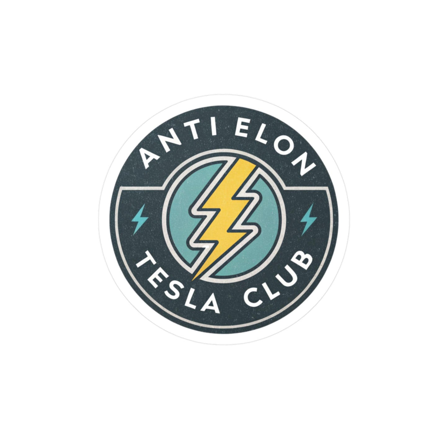 Anti Elon Tesla Club Kiss-Cut Vinyl Decals, Fun Car Accessories, Stickers for Tesla Enthusiasts, Cool Gifts, Home Decor