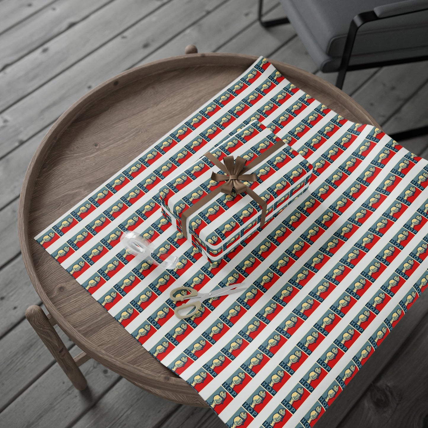 Portland Frog 'Hop' Pattern Wrapping Paper | Anti Trump Christmas | Resist | Foxtrot Delta Tango