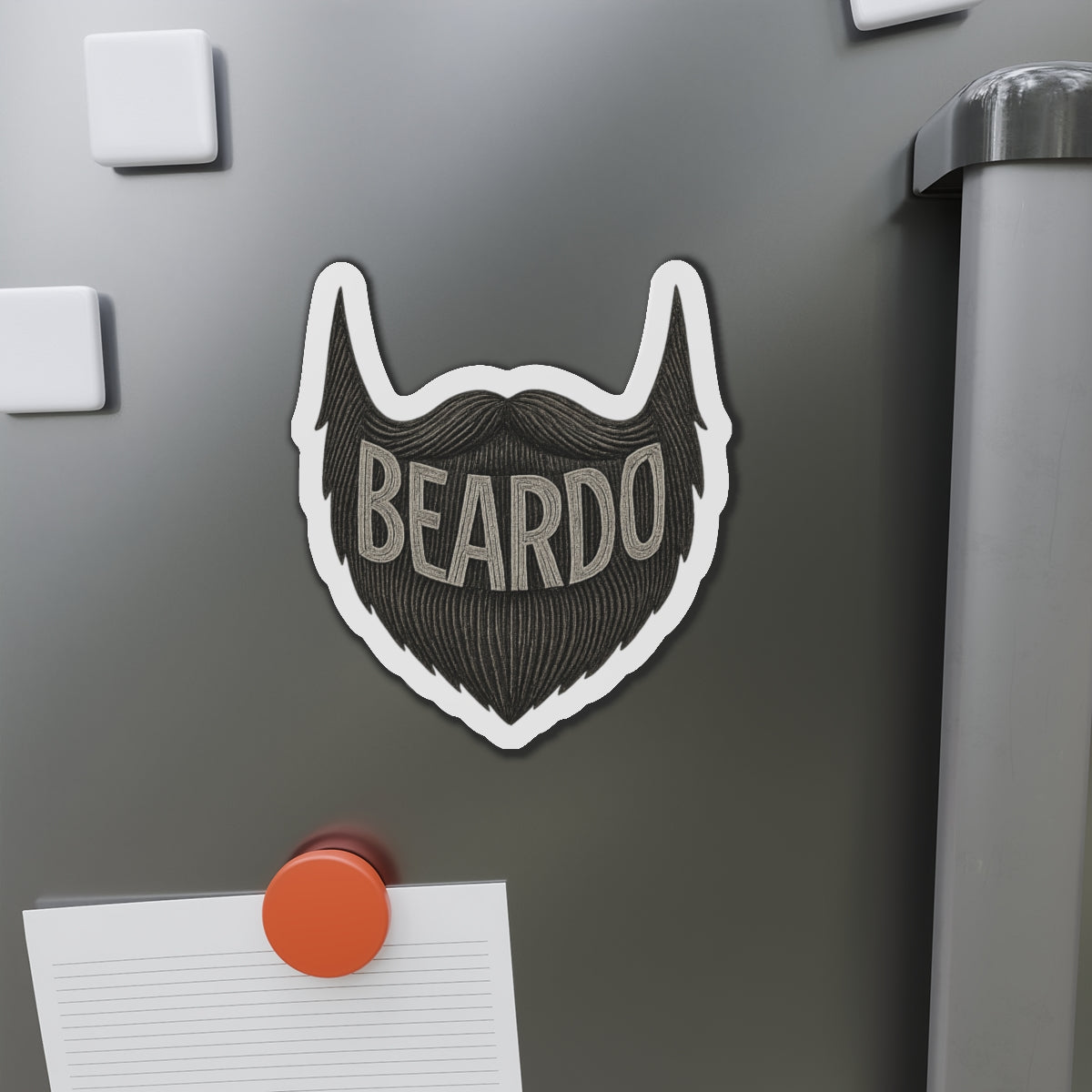 Beardo Beard-Themed Die-Cut Magnet, Fun Décor for Bearded Friends, Great Gift for Father's Day, Hipster Home Accents, Kitchen, Office