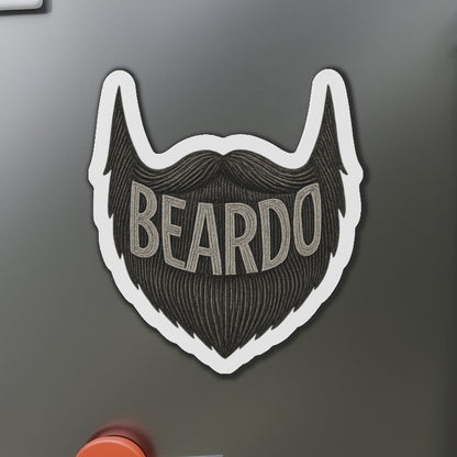 Beardo Beard-Themed Die-Cut Magnet, Fun Décor for Bearded Friends, Great Gift for Father's Day, Hipster Home Accents, Kitchen, Office