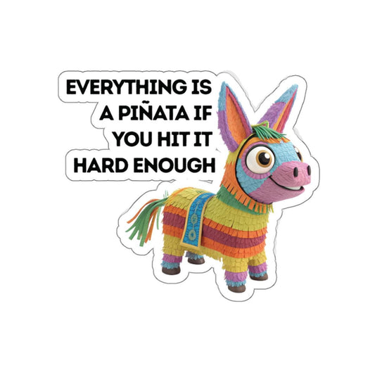 Playful Piñata Die-Cut Stickers, Fun Party Decor, Cute Laptop Stickers, Whimsical Gift Ideas, Colorful Art Decals