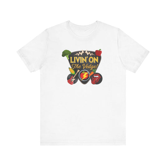 Rocking Veggie Graphic Tee, Funny Food Shirt, Music Lovers Gift, Unisex Humor T-Shirt, Casual Wear for Parties