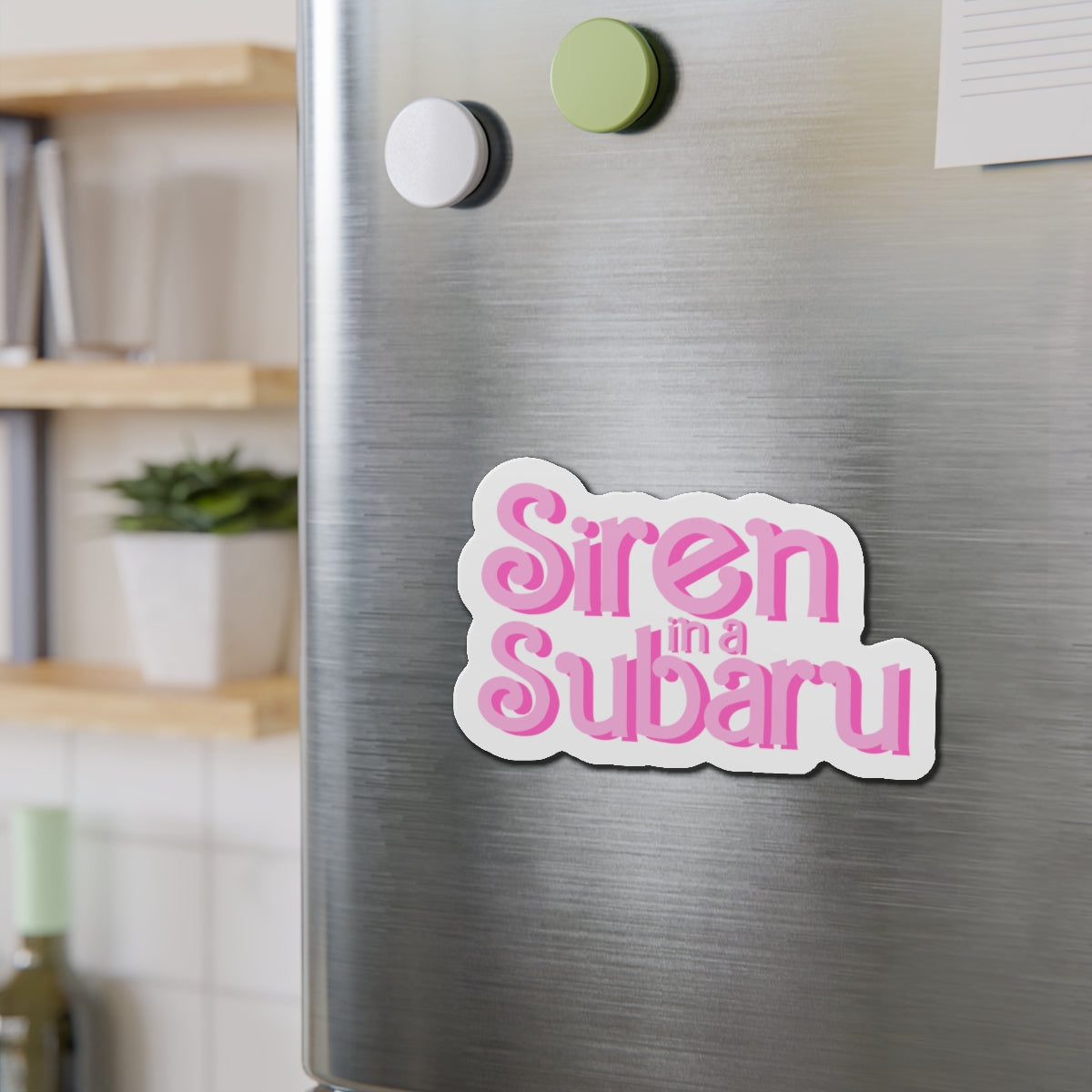 Siren in a Subaru Die-Cut Magnet - Fun Car Enthusiast Décor, Unique Gift for Subaru Lovers, Quirky Refrigerator Magnet, Auto [...]