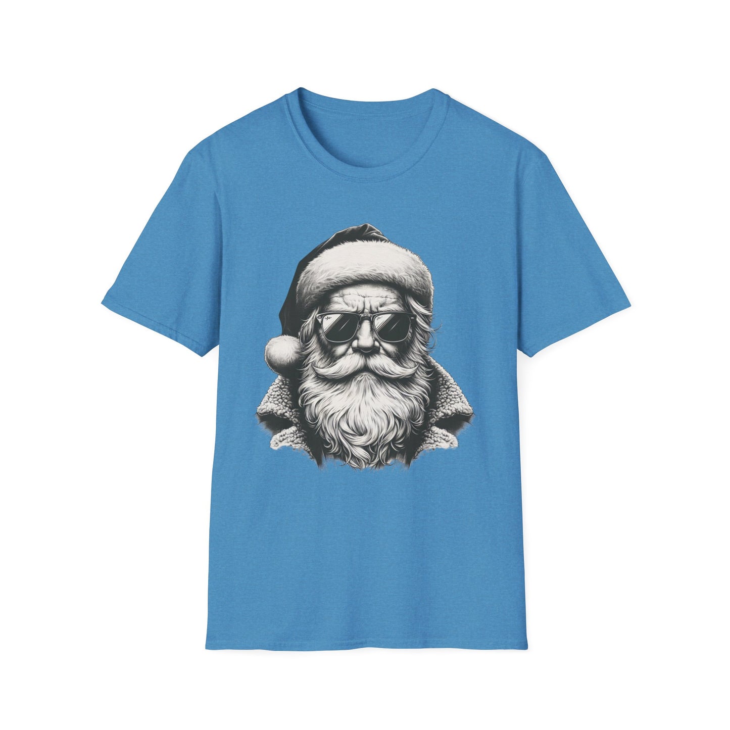 Cool Santa Graphic Unisex T-Shirt, Funny Holiday Tee, Christmas Gift, Retro Santa Shirt, Festive Apparel, Men and Women Holiday Wear