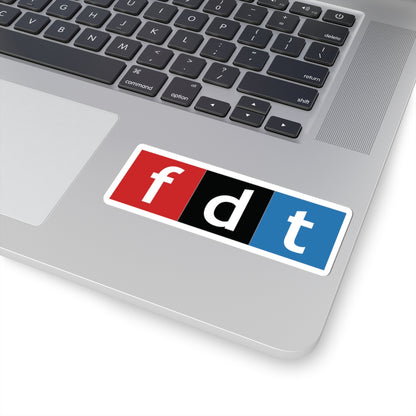 NPR Parody Logo Sticker - FDT - Stylish Kiss-Cut Stickers for Personalization, Laptop Decor, Scrapbooking, Gift Ideas, Home Office