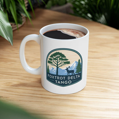 Foxtrot Delta Tango Mug - Nature-Inspired Ceramic Mug - Wildlife Coffee Cup