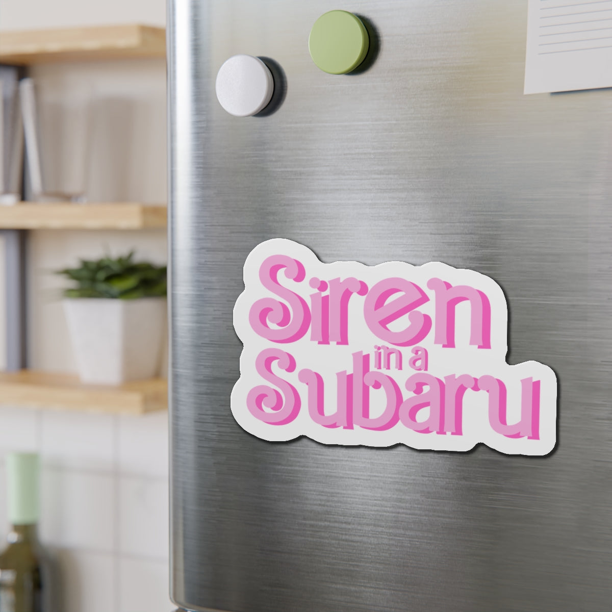 Siren in a Subaru Die-Cut Magnet - Fun Car Enthusiast Décor, Unique Gift for Subaru Lovers, Quirky Refrigerator Magnet, Auto [...]