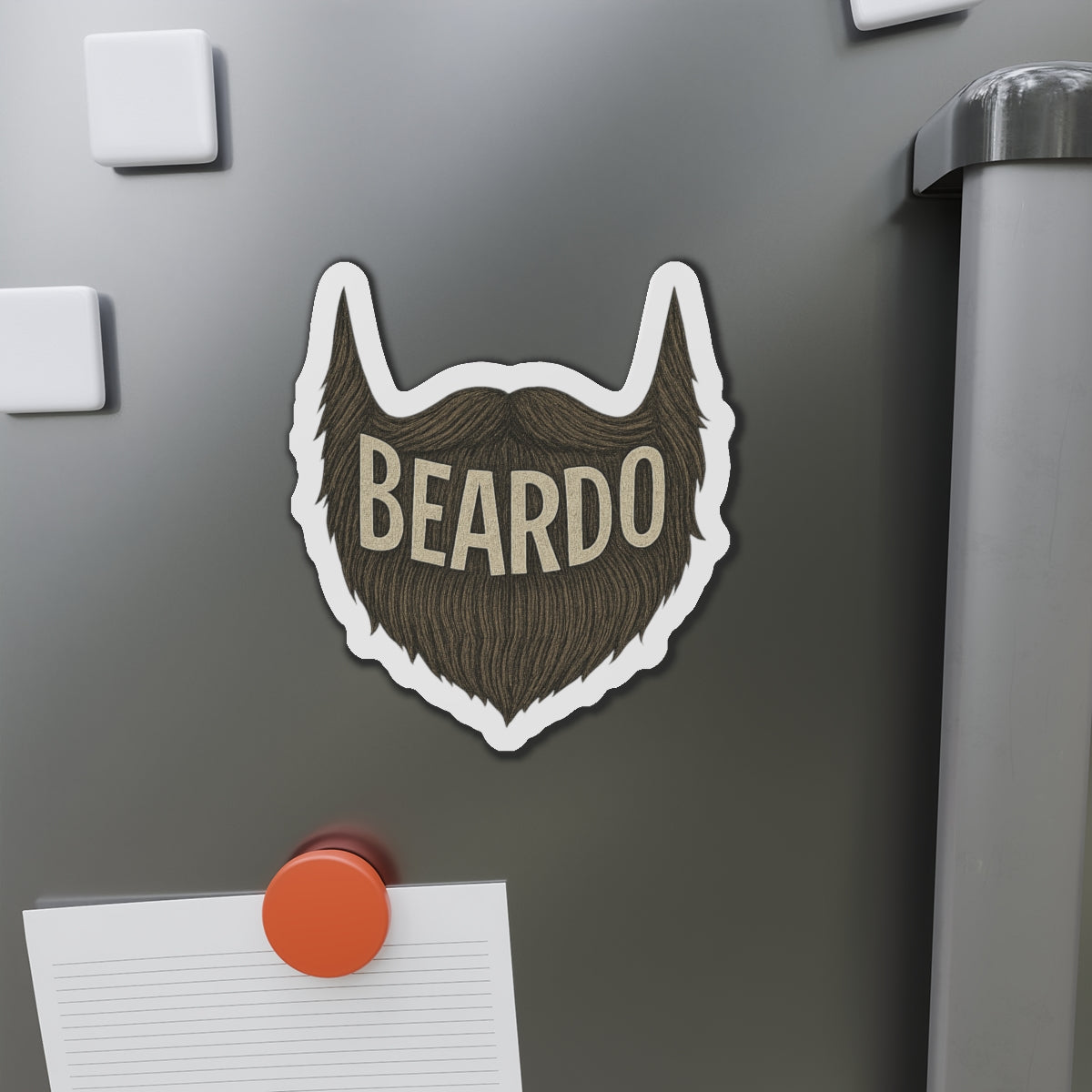 Beardo Beard-Shaped Die-Cut Magnet, Funny Gift for Bearded Men, Home Decor, Refrigerator Magnet, Beardo Magnet