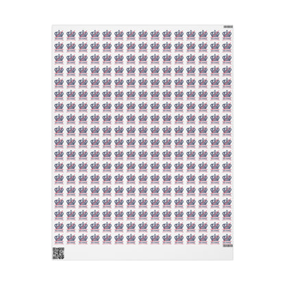 No Kings Pattern Wrapping Paper | Glossy or Matte Finish Options | Anti-Trump | No Kings in America