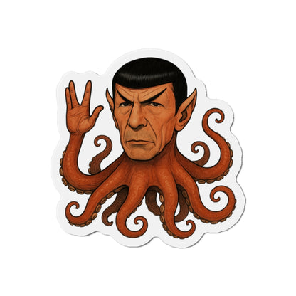 Spocktopus | Unique Octopus Vulcan Die-Cut Magnets for Nerdy Decor, Geek Gift, Home Office Decoration, Science Fiction Collectible