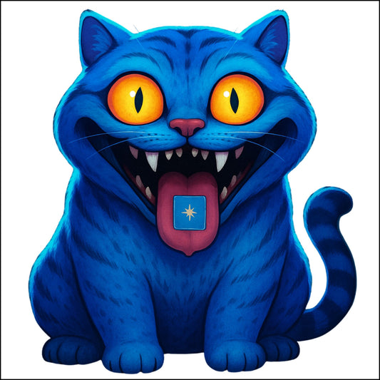 Vibrant Cat Ornament | Custom Cut Acrylic Ornament | KPOP | Demon Cat | Holiday Decor | Tree Ornaments | Christmas