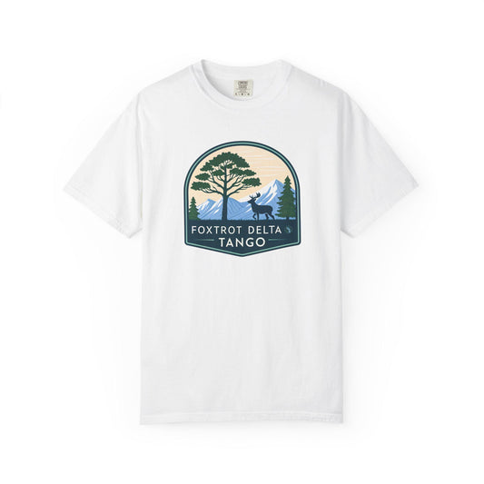 Foxtrot Delta Tango Nature T-Shirt, Unisex Hiking Tee, Adventure Shirt for Outdoorsy People, Forest Graphic Tee, Wilderness Camping Gift