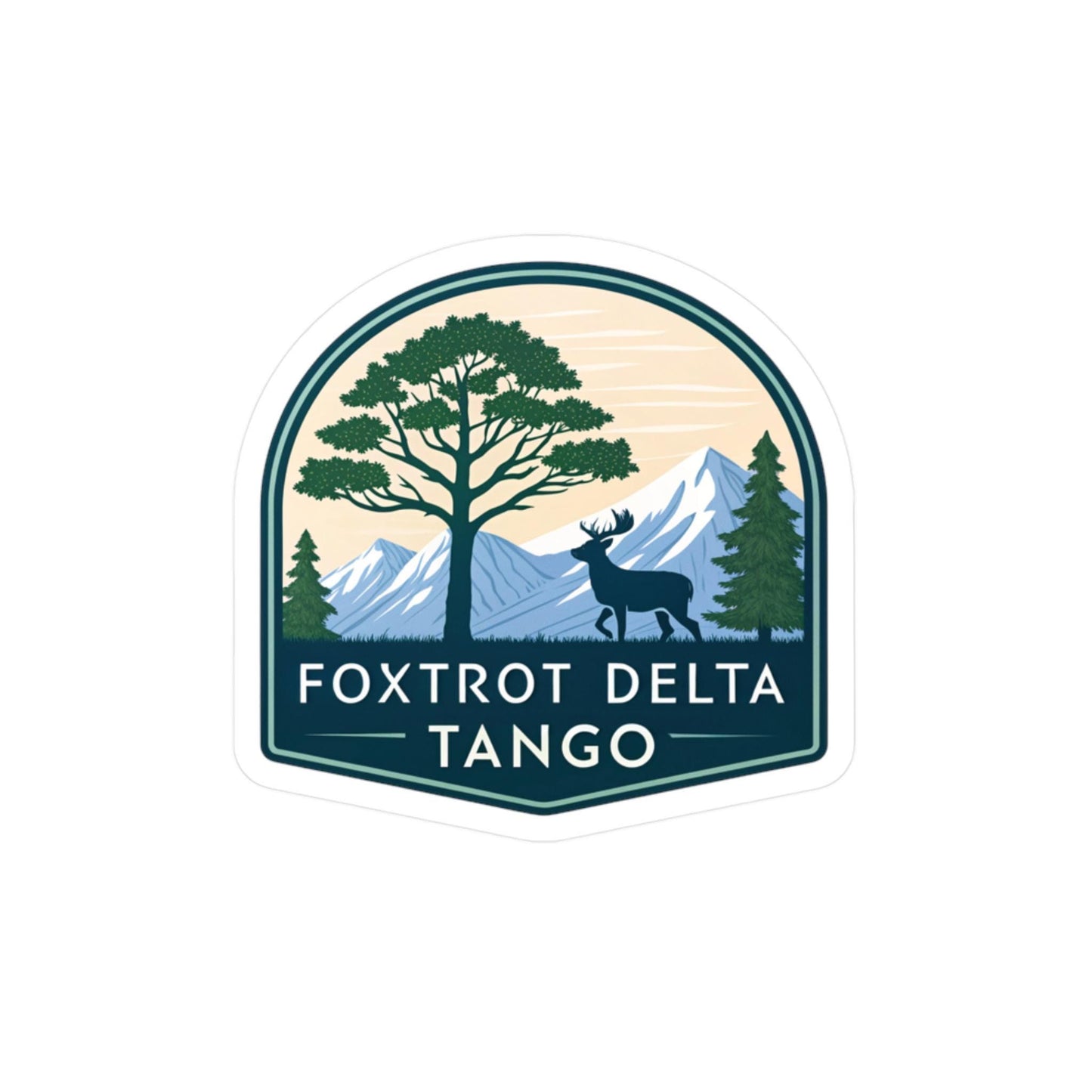Foxtrot Delta Tango, Nature-Inspired Kiss-Cut Vinyl Decals, Great For Cars, Laptops, and Water Bottles