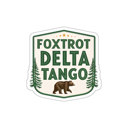 Foxtrot Delta Tango Die-Cut Stickers - Nature Themed - US Forestry Service Inspired