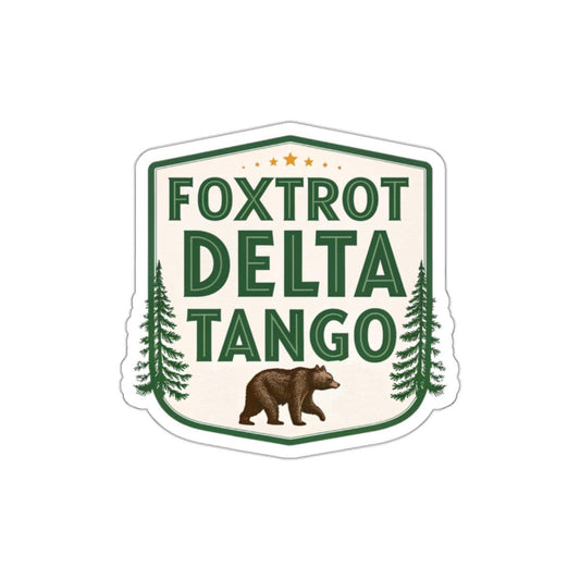 Foxtrot Delta Tango Die-Cut Stickers - Nature Themed - US Forestry Service Inspired