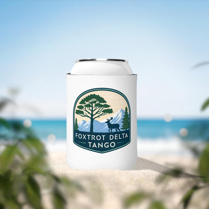 Foxtrot Delta Tango Can Cooler Sleeve - Nature-Inspired - Outdoor Party Cooler - Camping Drink Sleeve