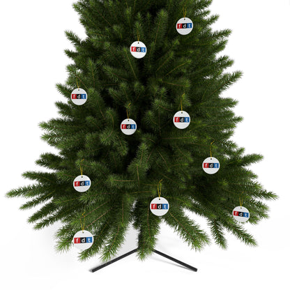 Foxtrot Delta Tango NPR Logo Ceramic Ornament | Anti Trump | Alternative Christmas Decor | Not Grandma's Christmas | Guerilla Christmas