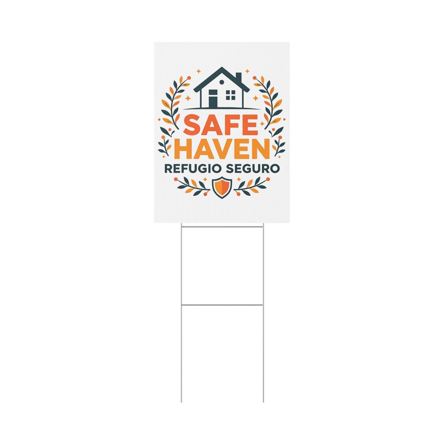 Safe Haven Yard Sign | Anti I.C.E | Refugio Seguro | Chinga La Migra | Decorative Lawn Sign, Home Safety Sign
