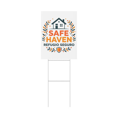 Safe Haven Yard Sign | Anti I.C.E | Refugio Seguro | Chinga La Migra | Decorative Lawn Sign, Home Safety Sign