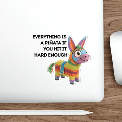 Playful Piñata Die-Cut Stickers, Fun Party Decor, Cute Laptop Stickers, Whimsical Gift Ideas, Colorful Art Decals