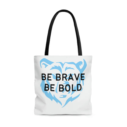 Be Brave Be Bold Bear AOP Tote Bag