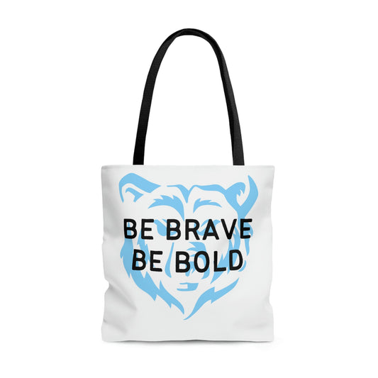 Be Brave Be Bold Bear AOP Tote Bag