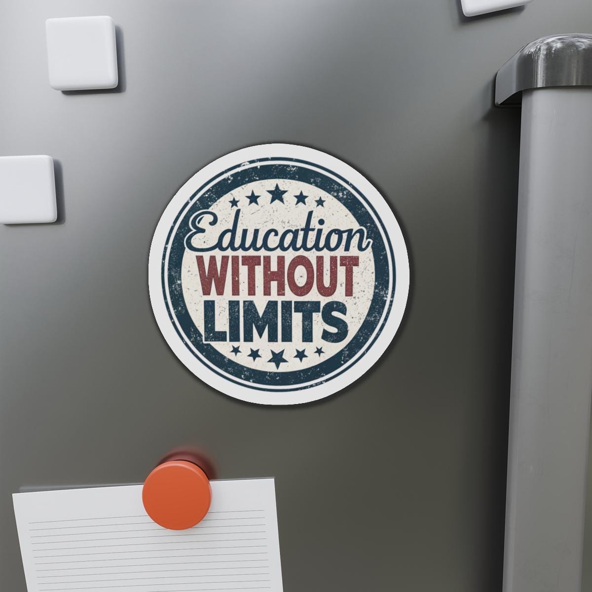 Education Without Limits Inspirational Die-Cut Magnets for Teachers and Students, Motivational Home Decor, Education Gifts, Classroom