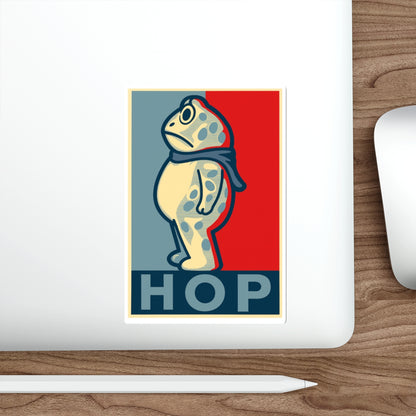 Portland Frog "Hop" Die-Cut Stickers | Obama Inspired Vinyl Decal for Laptops, Water Bottles, Notebooks, and More