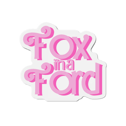 Playful Die-Cut Fox in A Ford Magnets for Cars, Fridges, Fun Decor, Perfect Gift, Home or Office, Cute Animal Lovers