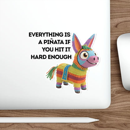 Playful Piñata Die-Cut Stickers, Fun Party Decor, Cute Laptop Stickers, Whimsical Gift Ideas, Colorful Art Decals