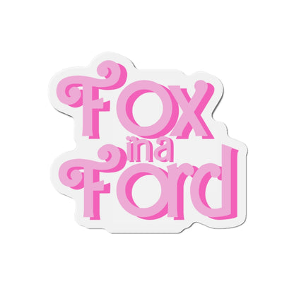 Playful Die-Cut Fox in A Ford Magnets for Cars, Fridges, Fun Decor, Perfect Gift, Home or Office, Cute Animal Lovers