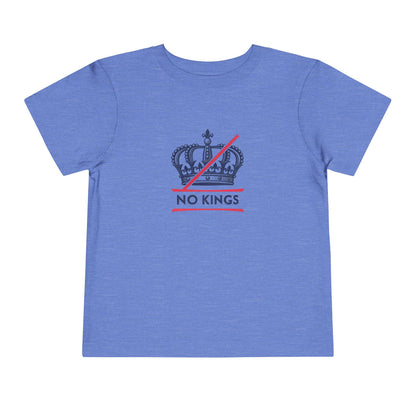No Kings Toddler Short Sleeve Tee - No Kings Crown Design, Funny Kids Shirt, Birthday Gift, Toddler Outfit, Playful Summer Tee