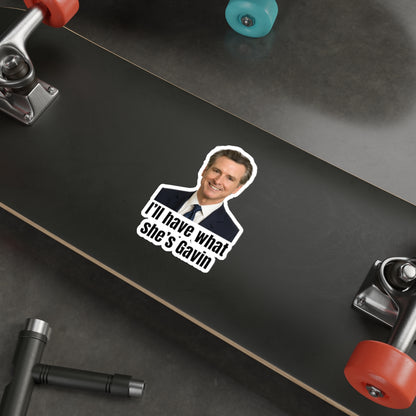 Gavin Newsom Die-Cut Stickers, Political Humor, Laptop Decor, Car Stickers, Gift for Friends