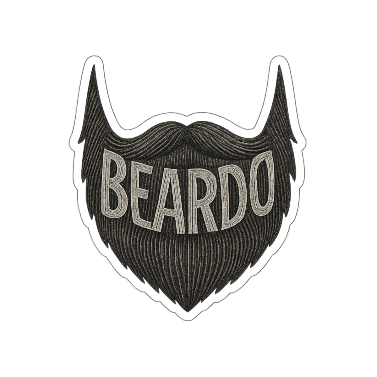 Beardo Die-Cut Stickers | Cool Beard Stickers for Men | Laptop Decals, Gift for Bearded Friends, Trendy Decor, Fun Accessories