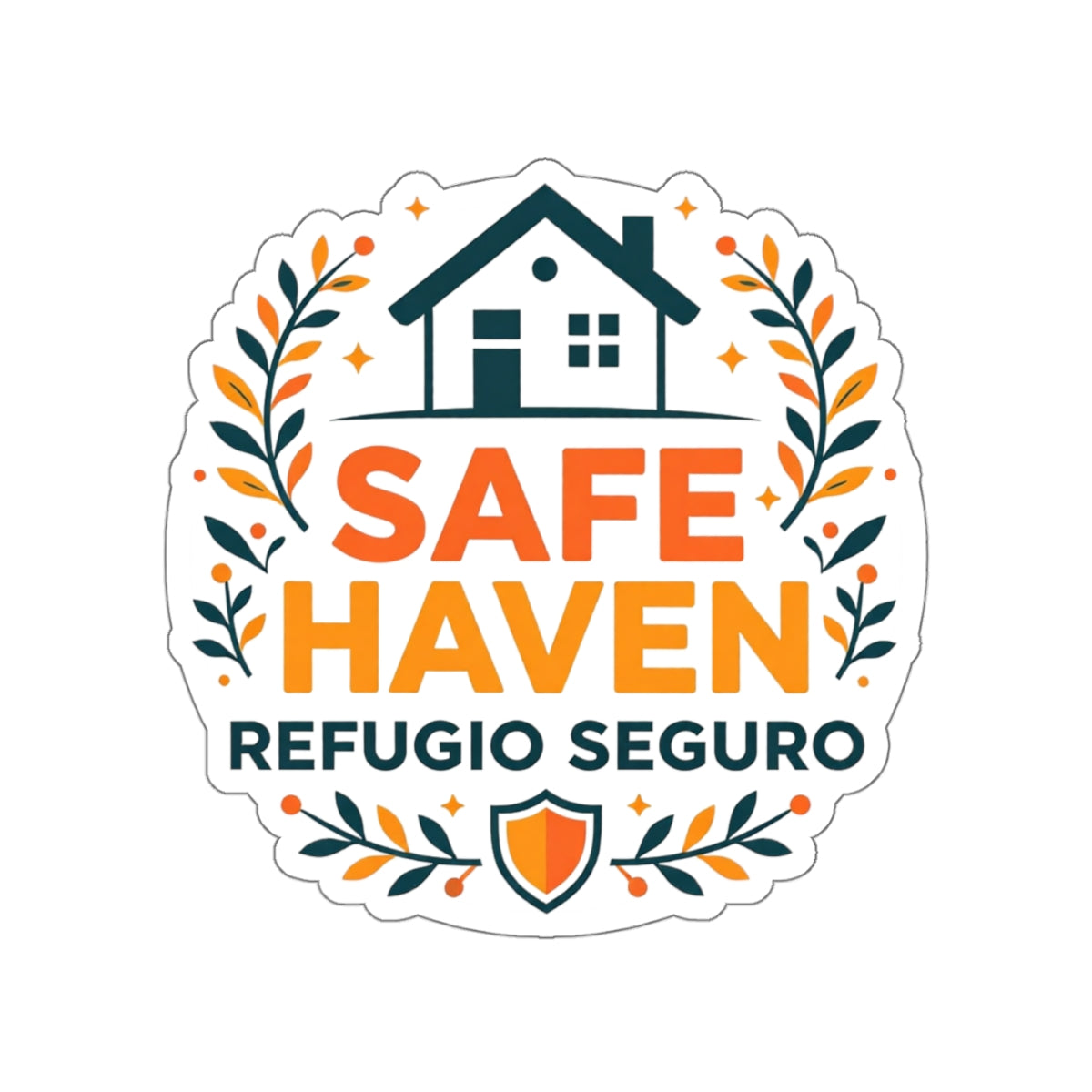 Safe Haven Bilingual Die-Cut Stickers