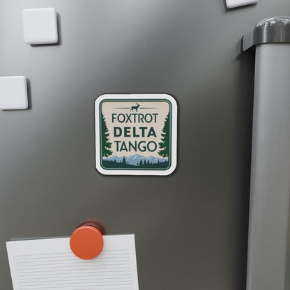 Foxtrot Delta Tango Adventure-Themed Die-Cut Magnets, Personalized Magnet for Nature Lovers