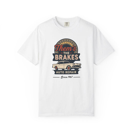Them's The Brakes Vintage Auto Repair Graphic Tee, Unisex T-Shirt, Car Lover Gift, Dad Shirt, Classic Car Style