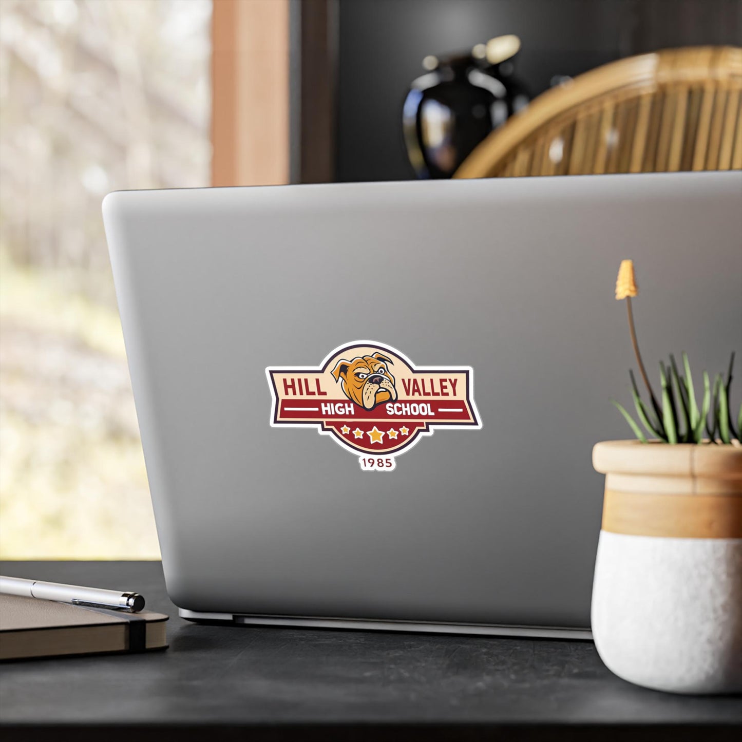 Back to the Future Retro Custom Kiss-Cut Vinyl Decals, Personalized School Stickers, Hill Valley High Decor